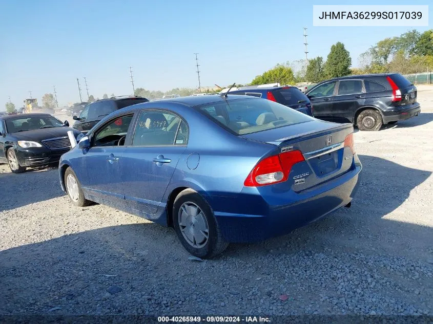 JHMFA36299S017039 2009 Honda Civic Hybrid