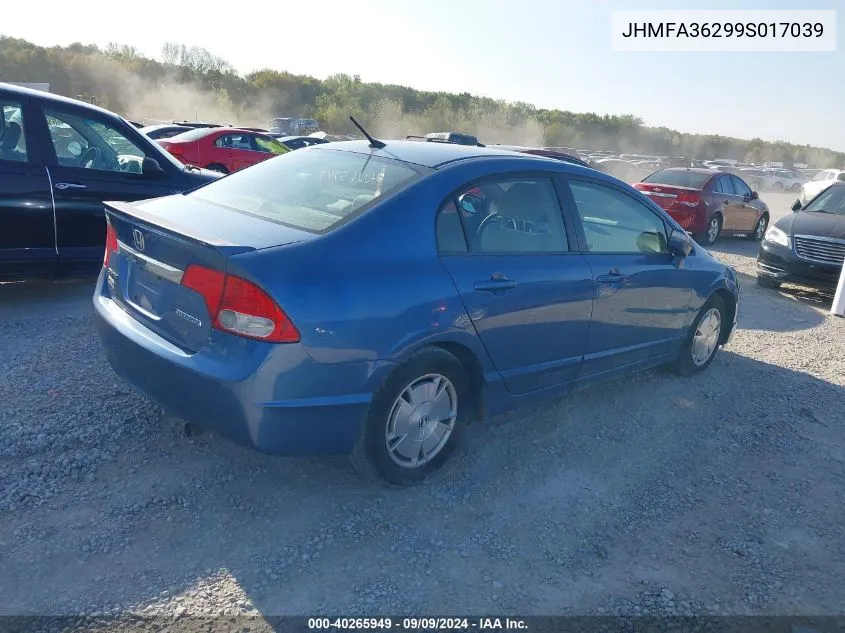 JHMFA36299S017039 2009 Honda Civic Hybrid