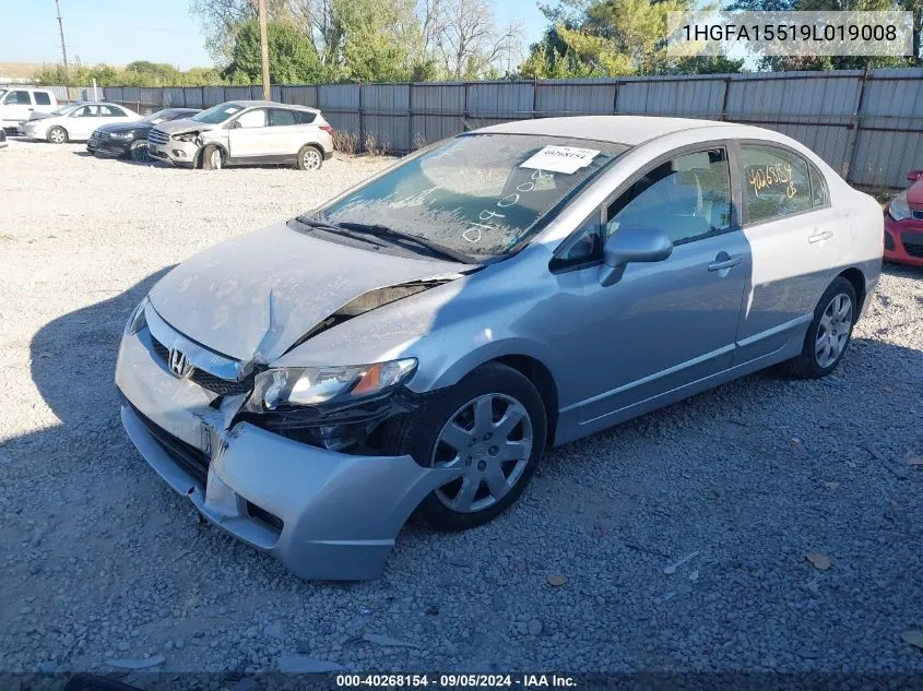 2009 Honda Civic Lx VIN: 1HGFA15519L019008 Lot: 40268154