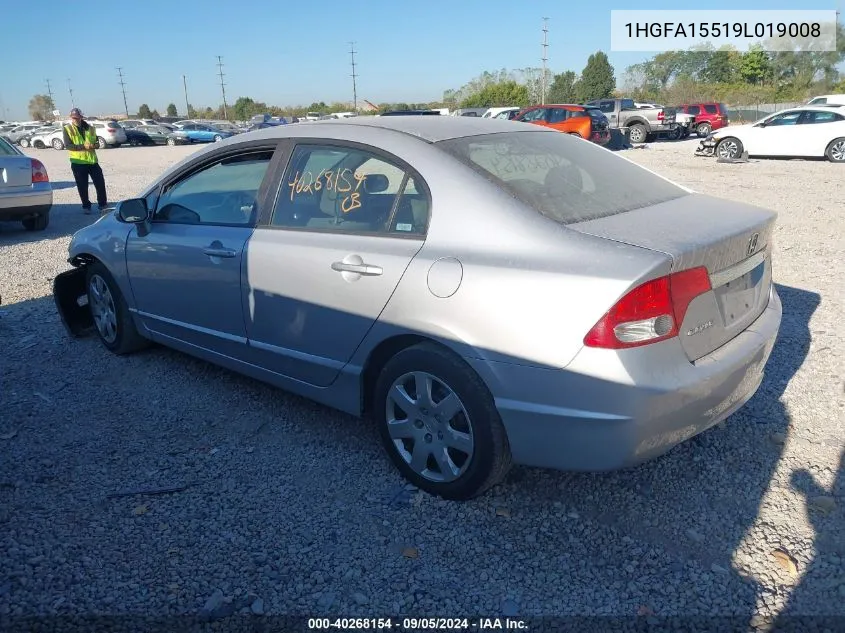 1HGFA15519L019008 2009 Honda Civic Lx