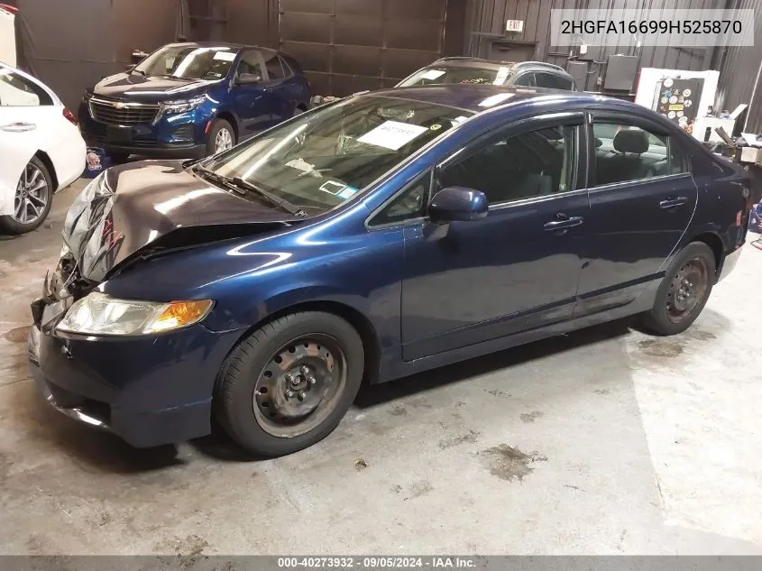 2009 Honda Civic Lx-S VIN: 2HGFA16699H525870 Lot: 40273932