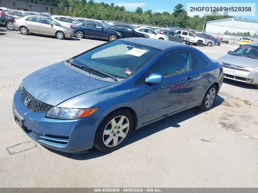 2009 Honda Civic Lx VIN: 2HGFG12689H528358 Lot: 40280805