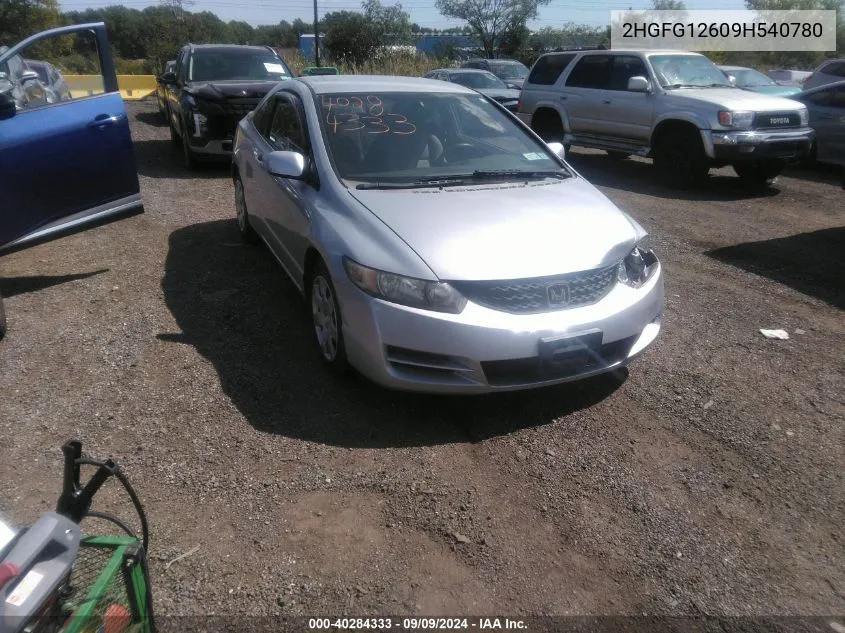 2009 Honda Civic Lx VIN: 2HGFG12609H540780 Lot: 40284333