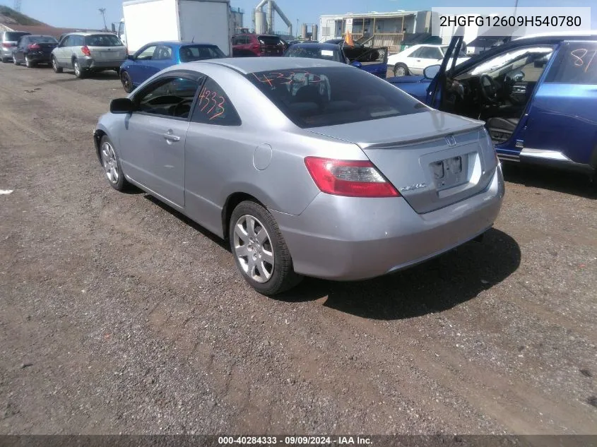 2HGFG12609H540780 2009 Honda Civic Lx