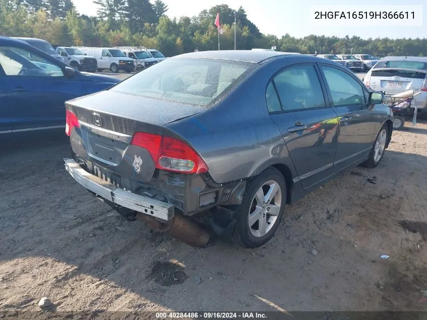 2009 Honda Civic Sdn Lx VIN: 2HGFA16519H366611 Lot: 40284486