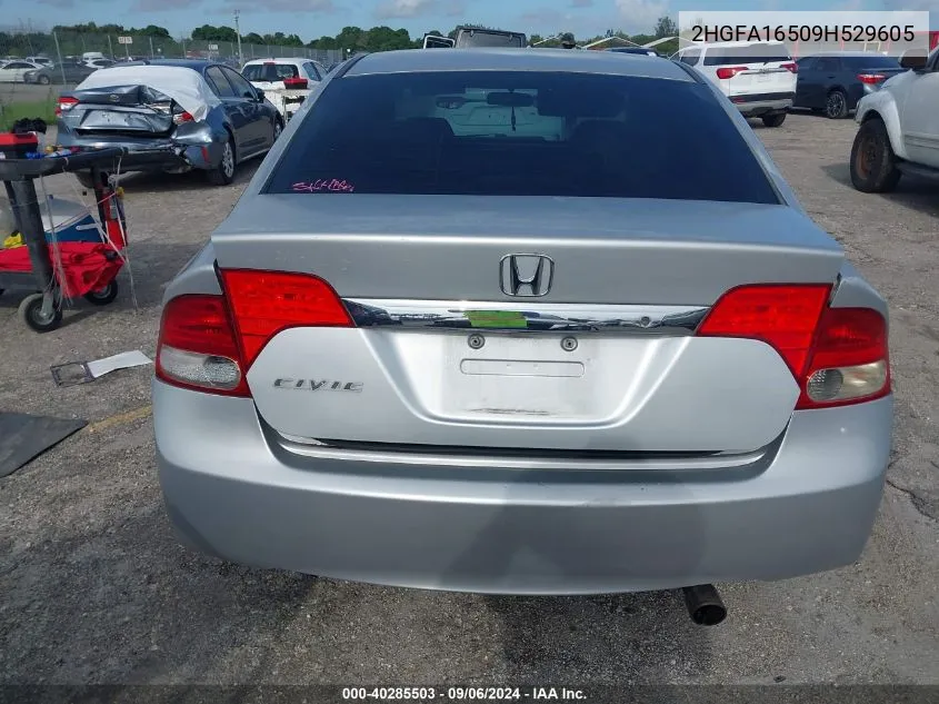 2009 Honda Civic Lx VIN: 2HGFA16509H529605 Lot: 40285503