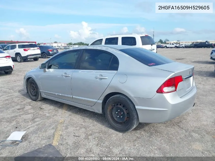 2009 Honda Civic Lx VIN: 2HGFA16509H529605 Lot: 40285503