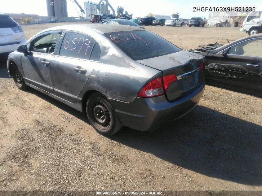 2009 Honda Civic Vp VIN: 2HGFA163X9H521235 Lot: 40286579