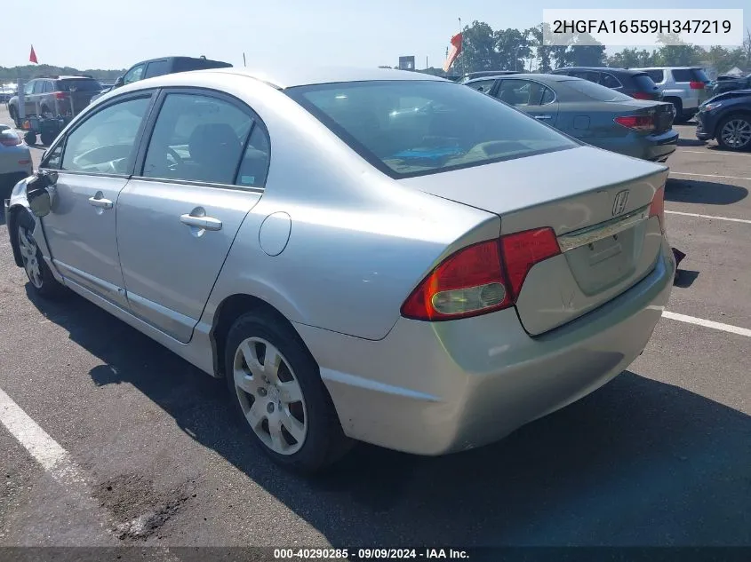 2009 Honda Civic Lx VIN: 2HGFA16559H347219 Lot: 40290285