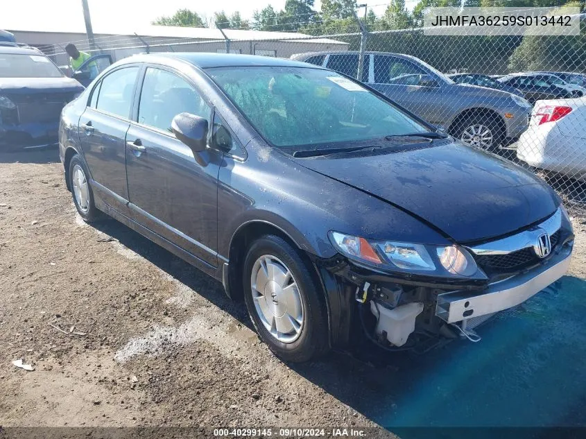 2009 Honda Civic Hybrid VIN: JHMFA36259S013442 Lot: 40299145