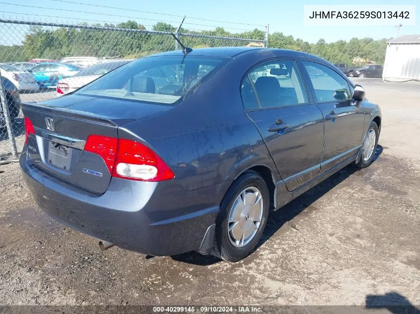 JHMFA36259S013442 2009 Honda Civic Hybrid