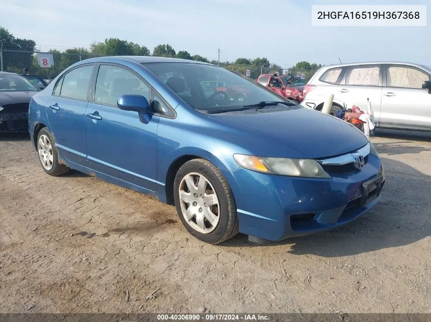 2009 Honda Civic Lx VIN: 2HGFA16519H367368 Lot: 40306990