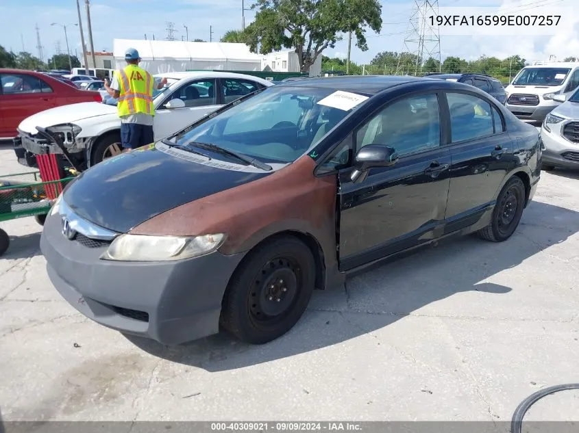 19XFA16599E007257 2009 Honda Civic Lx