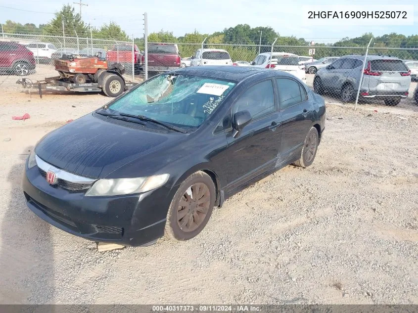 2009 Honda Civic Ex-L VIN: 2HGFA16909H525072 Lot: 40317373