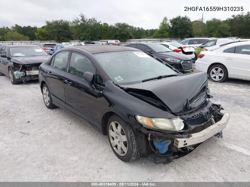 2009 Honda Civic Lx VIN: 2HGFA16559H310235 Lot: 40319409