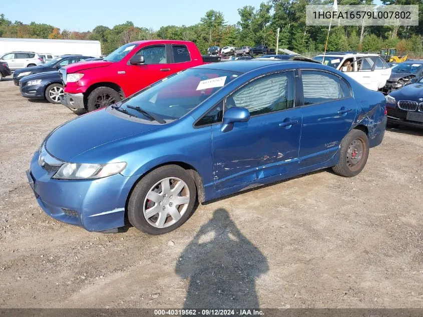 1HGFA16579L007802 2009 Honda Civic Lx