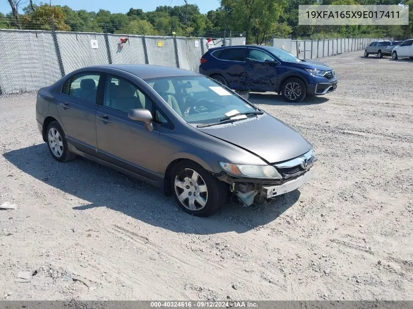 2009 Honda Civic Lx VIN: 19XFA165X9E017411 Lot: 40324616