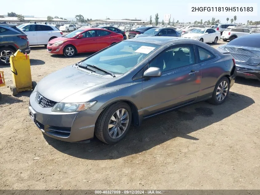 2009 Honda Civic Ex VIN: 2HGFG11819H516183 Lot: 40327059