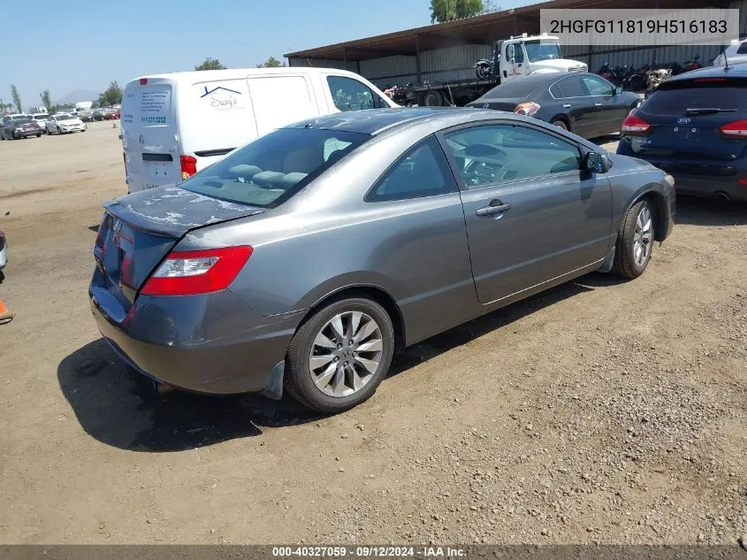 2009 Honda Civic Ex VIN: 2HGFG11819H516183 Lot: 40327059