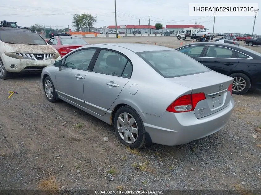 2009 Honda Civic Lx VIN: 1HGFA16529L017010 Lot: 40327610