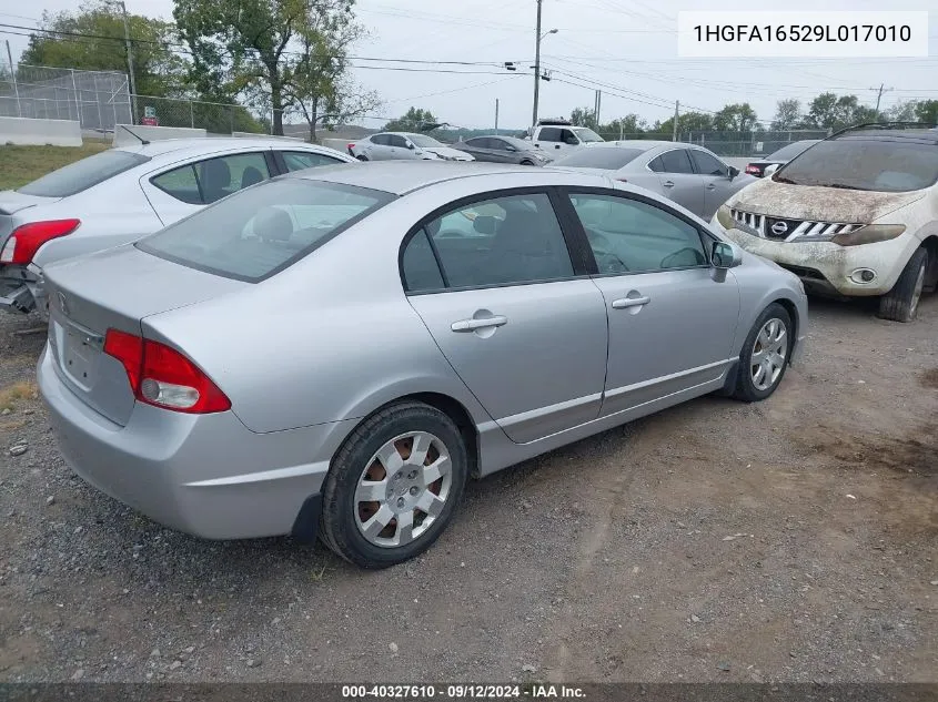 2009 Honda Civic Lx VIN: 1HGFA16529L017010 Lot: 40327610