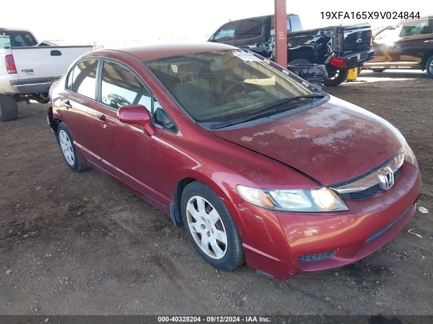 2009 Honda Civic Lx VIN: 19XFA165X9V024844 Lot: 40328204