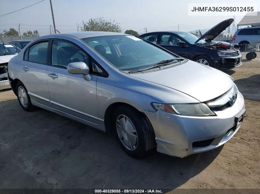 JHMFA36299S012455 2009 Honda Civic Hybrid