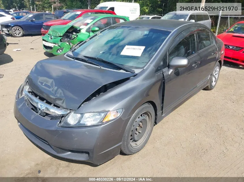 2009 Honda Civic Lx VIN: 2HGFA16529H321970 Lot: 40330226