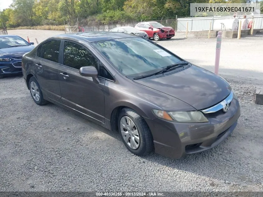 2009 Honda Civic Ex VIN: 19XFA168X9E041671 Lot: 40330255