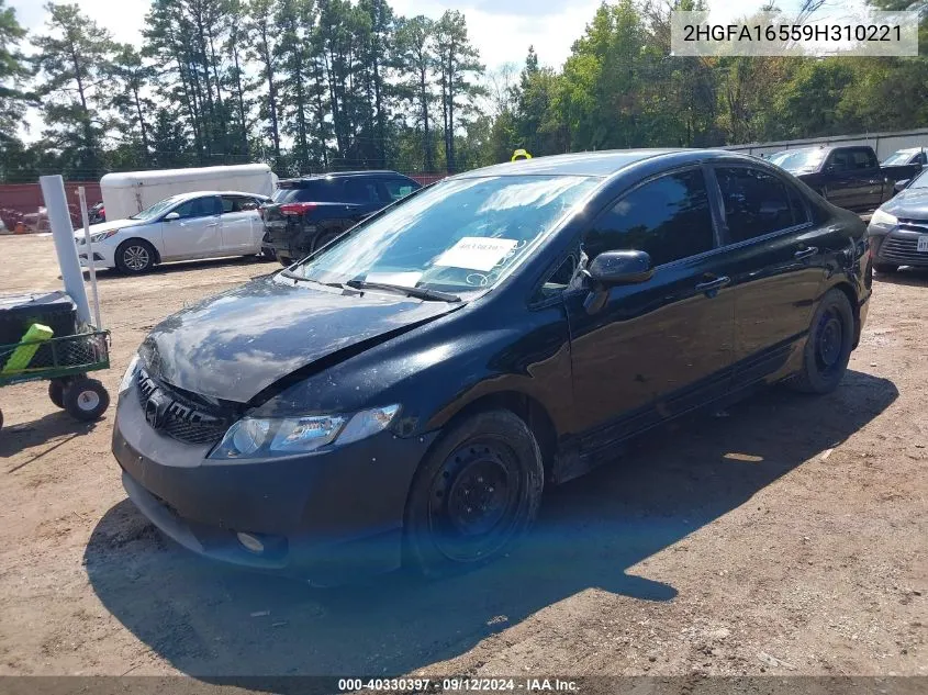 2009 Honda Civic Lx VIN: 2HGFA16559H310221 Lot: 40330397