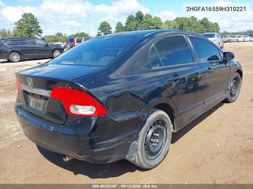 2HGFA16559H310221 2009 Honda Civic Lx