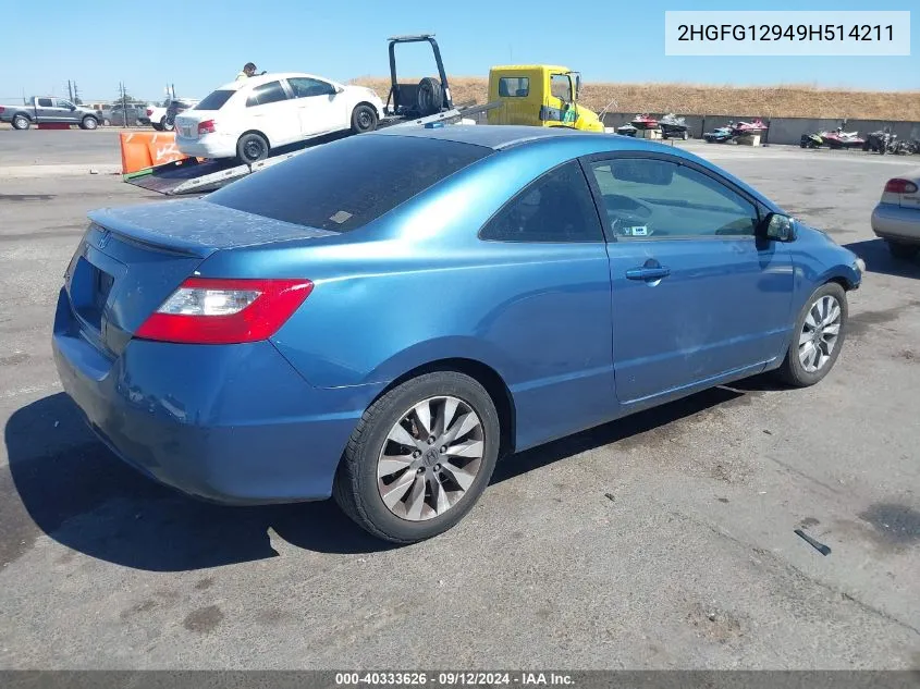 2HGFG12949H514211 2009 Honda Civic Ex-L