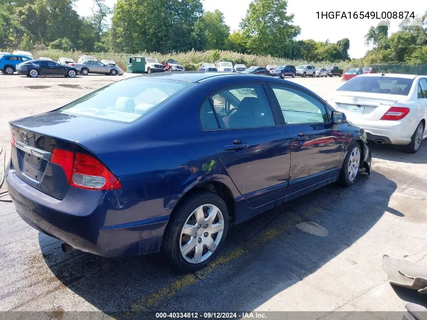 1HGFA16549L008874 2009 Honda Civic Lx