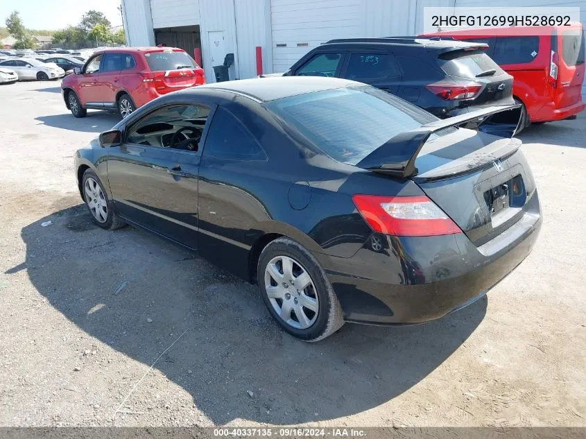 2009 Honda Civic Lx VIN: 2HGFG12699H528692 Lot: 40337135