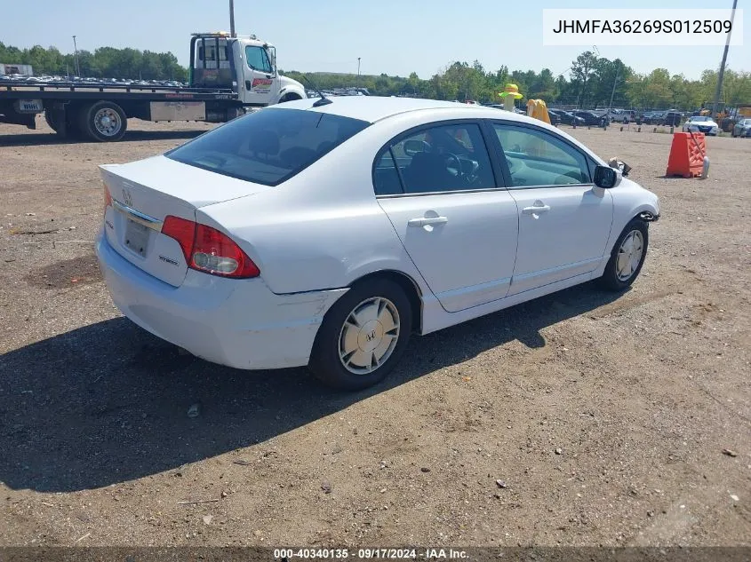 JHMFA36269S012509 2009 Honda Civic Hybrid