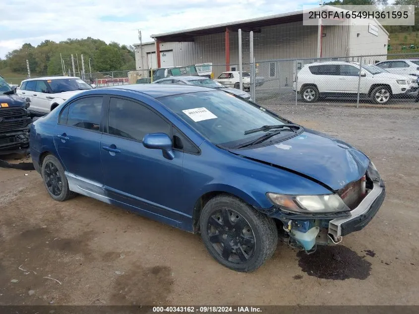 2HGFA16549H361595 2009 Honda Civic Lx