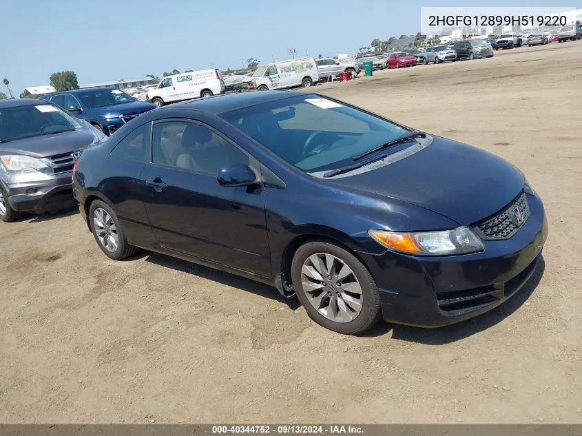 2009 Honda Civic Ex VIN: 2HGFG12899H519220 Lot: 40344752