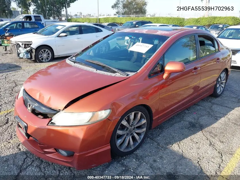 2HGFA55539H702963 2009 Honda Civic Si