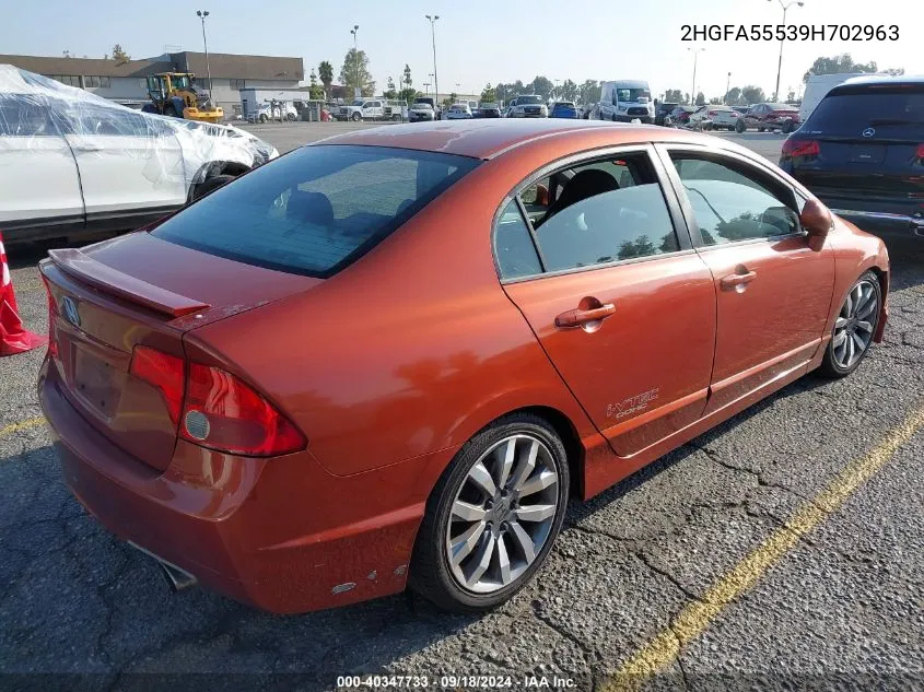 2HGFA55539H702963 2009 Honda Civic Si