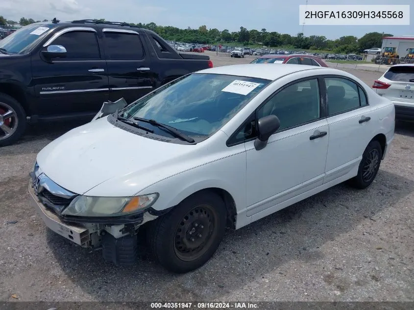 2HGFA16309H345568 2009 Honda Civic Vp