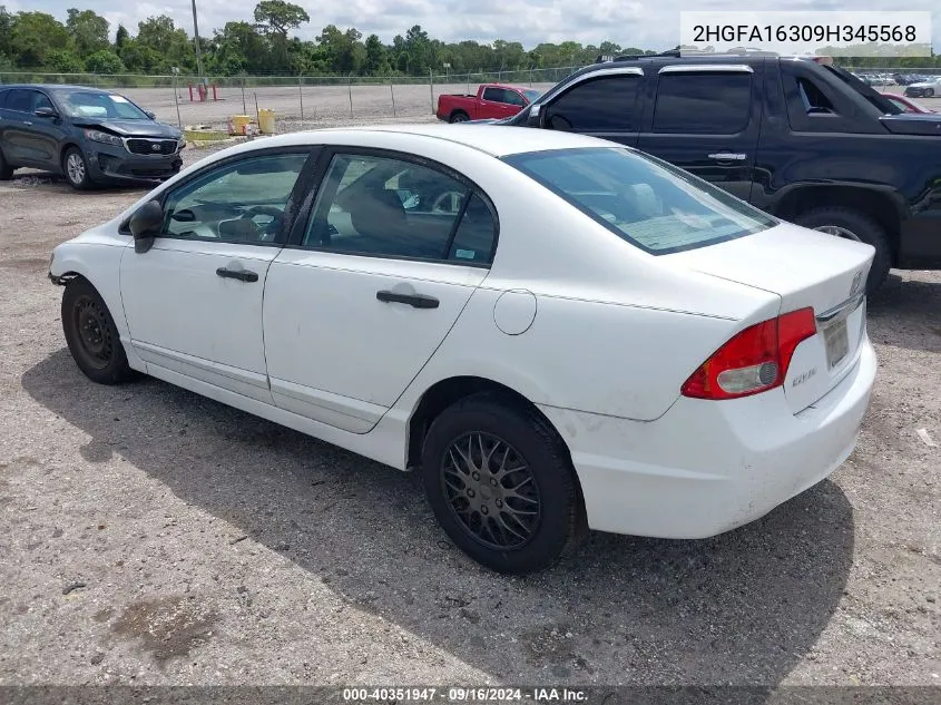 2HGFA16309H345568 2009 Honda Civic Vp