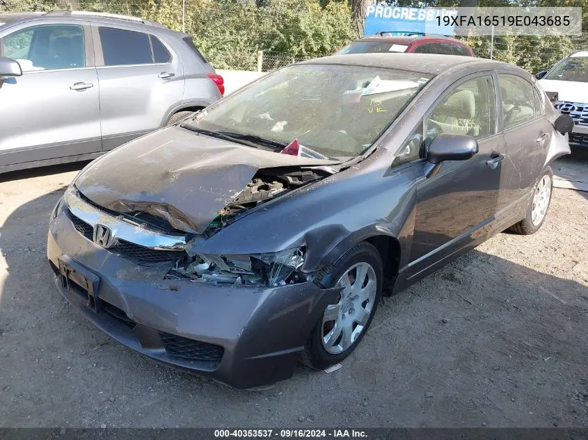 19XFA16519E043685 2009 Honda Civic Lx