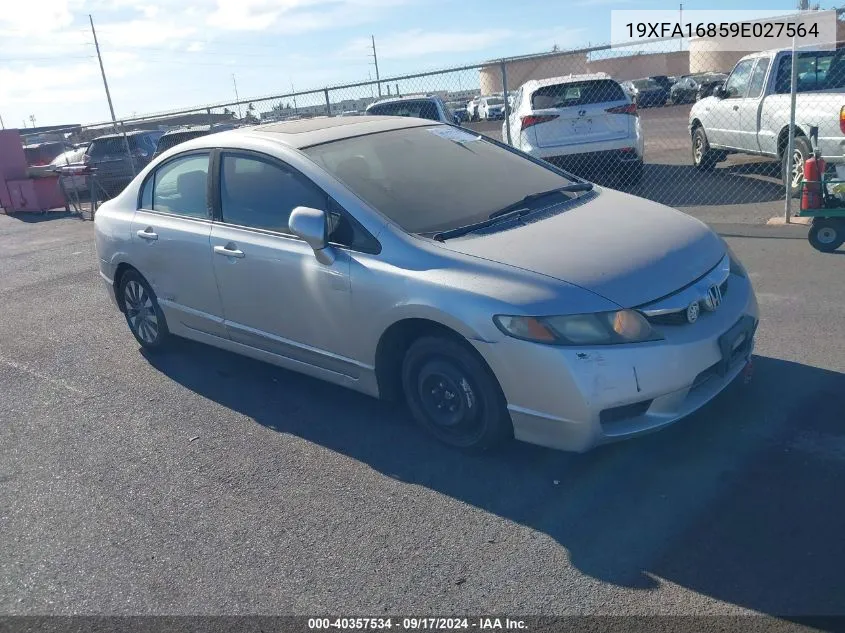 19XFA16859E027564 2009 Honda Civic Ex