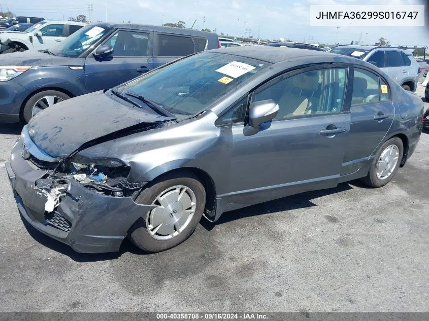 JHMFA36299S016747 2009 Honda Civic Hybrid