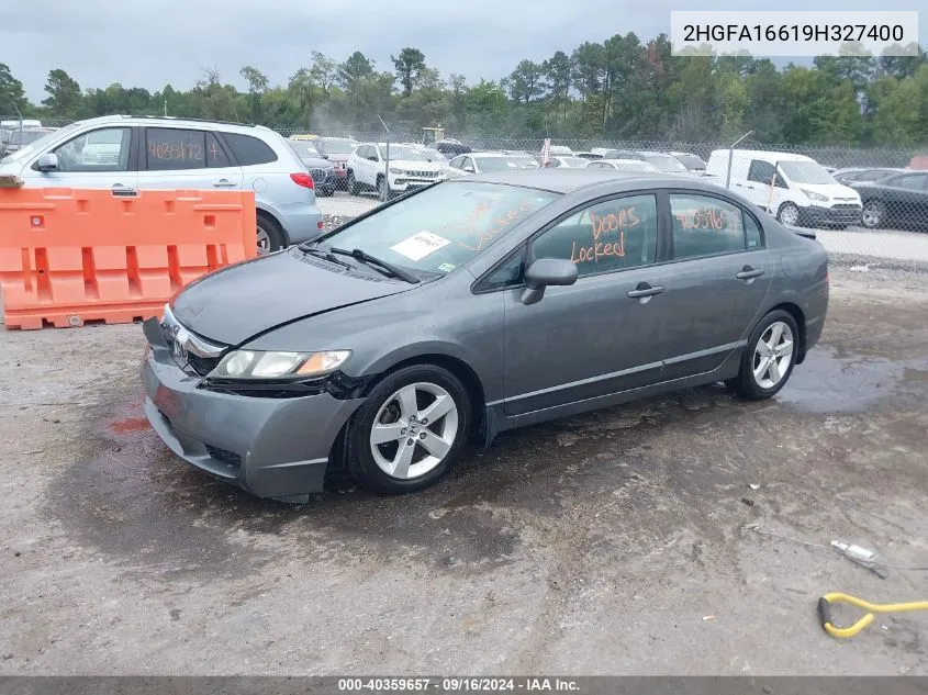 2009 Honda Civic Lx-S VIN: 2HGFA16619H327400 Lot: 40359657