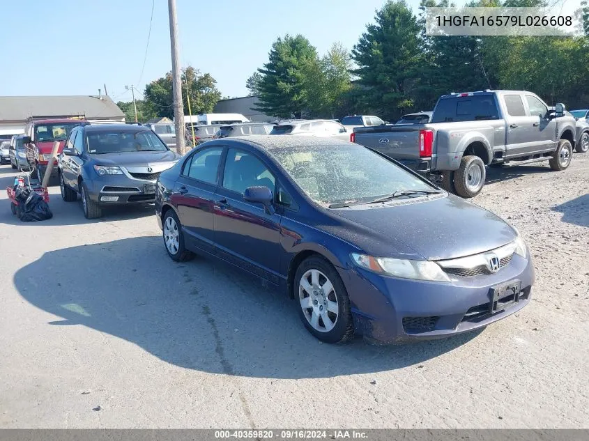 2009 Honda Civic Lx VIN: 1HGFA16579L026608 Lot: 40359820