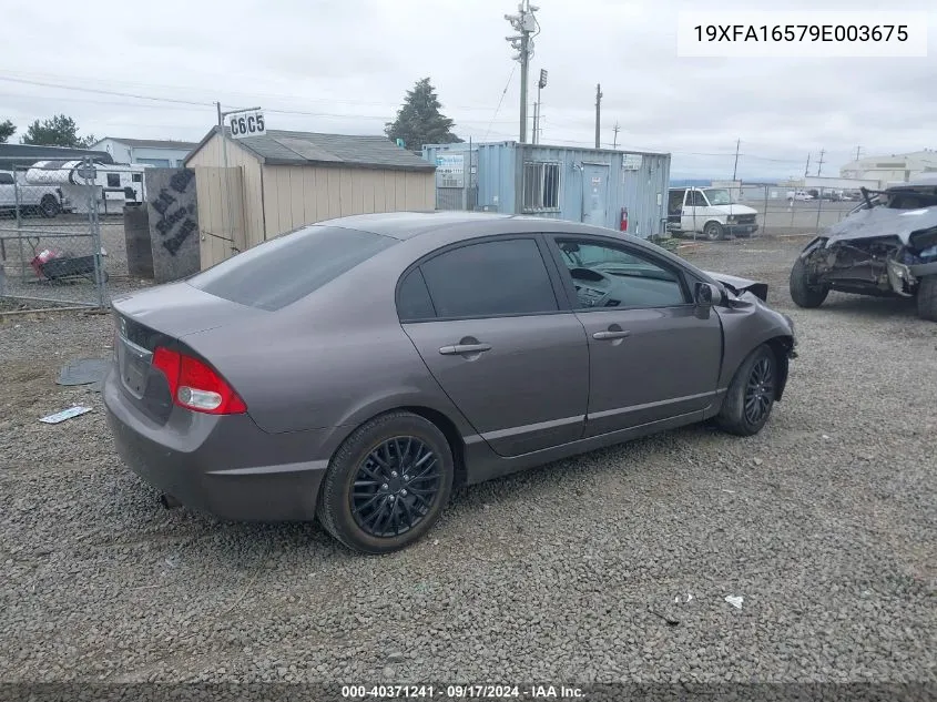 2009 Honda Civic Lx VIN: 19XFA16579E003675 Lot: 40371241