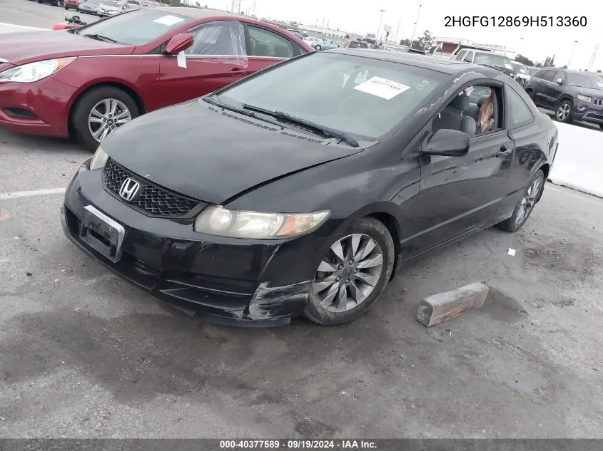 2HGFG12869H513360 2009 Honda Civic Ex