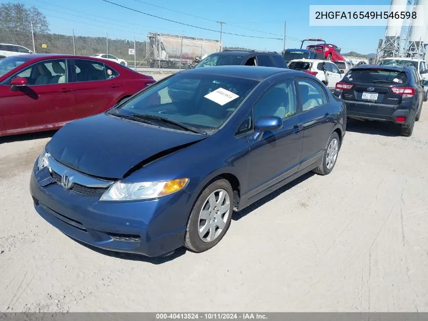 2HGFA16549H546598 2009 Honda Civic Lx