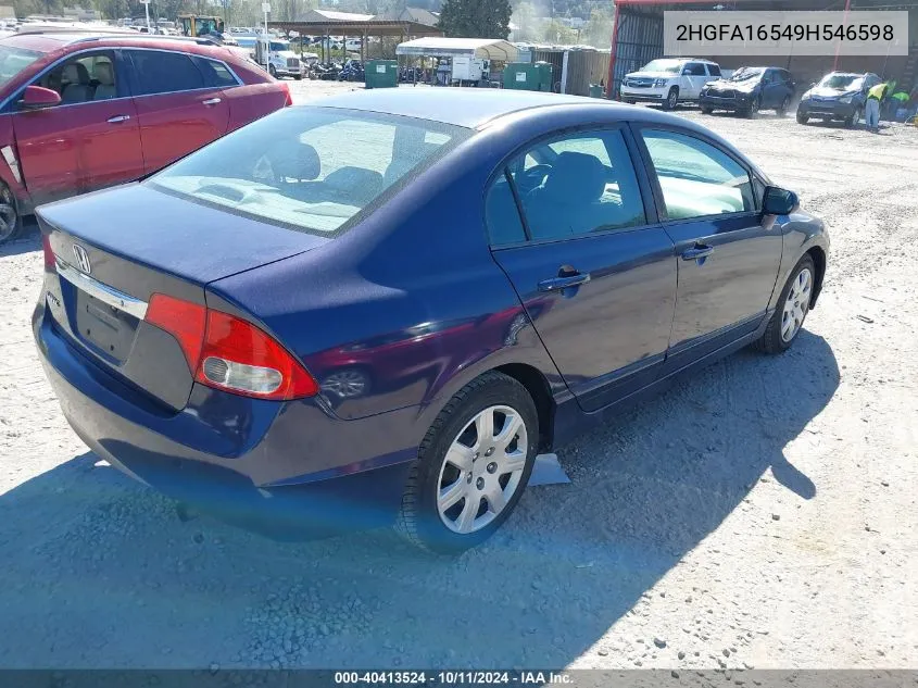 2HGFA16549H546598 2009 Honda Civic Lx